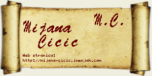 Mijana Čičić vizit kartica